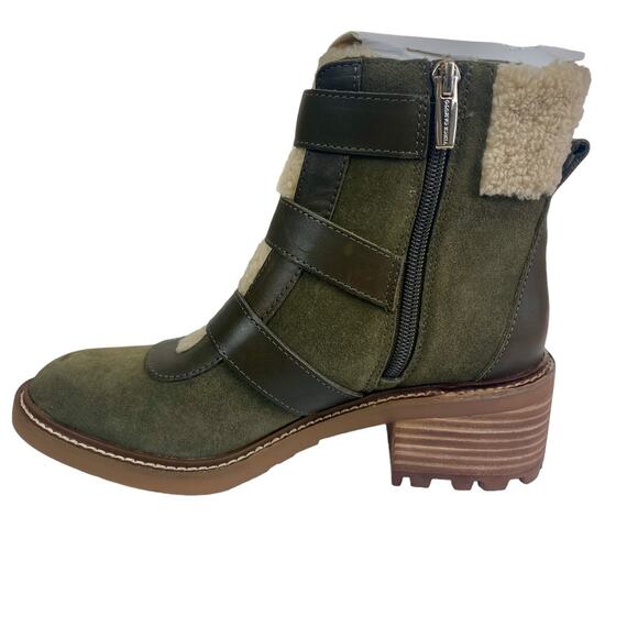 Vince Camuto Klerica   Leather Suede  Moto Hiker Shearling Boot Size 7M NEW - Picture 3 of 8